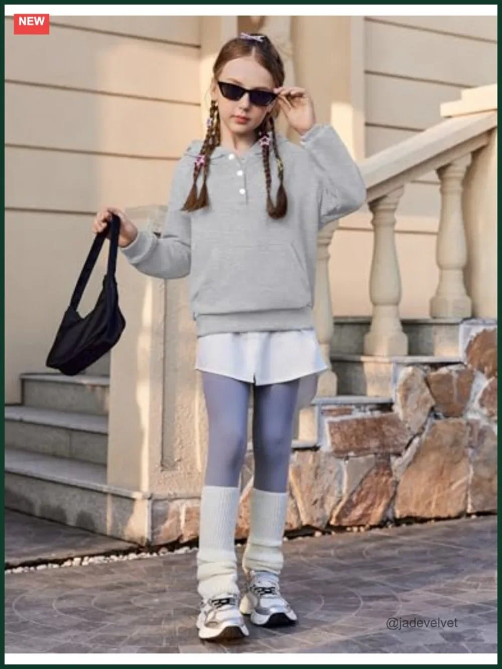Girls 2 Piece Outfits Button Down Hooded Sweatshirt and Sweatpants with Pockets